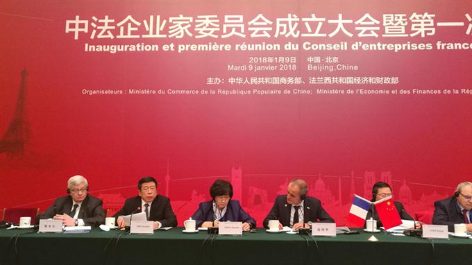 国机集团任洪斌董事长出席中法企业家委员会成立大会暨首次会议并发言